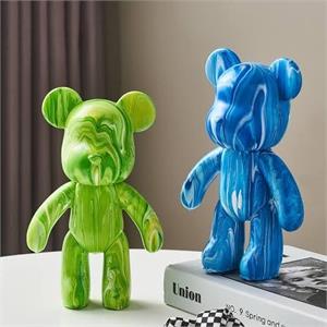 Мастер-класс Мишка Bear Brick в технике флюид-арт